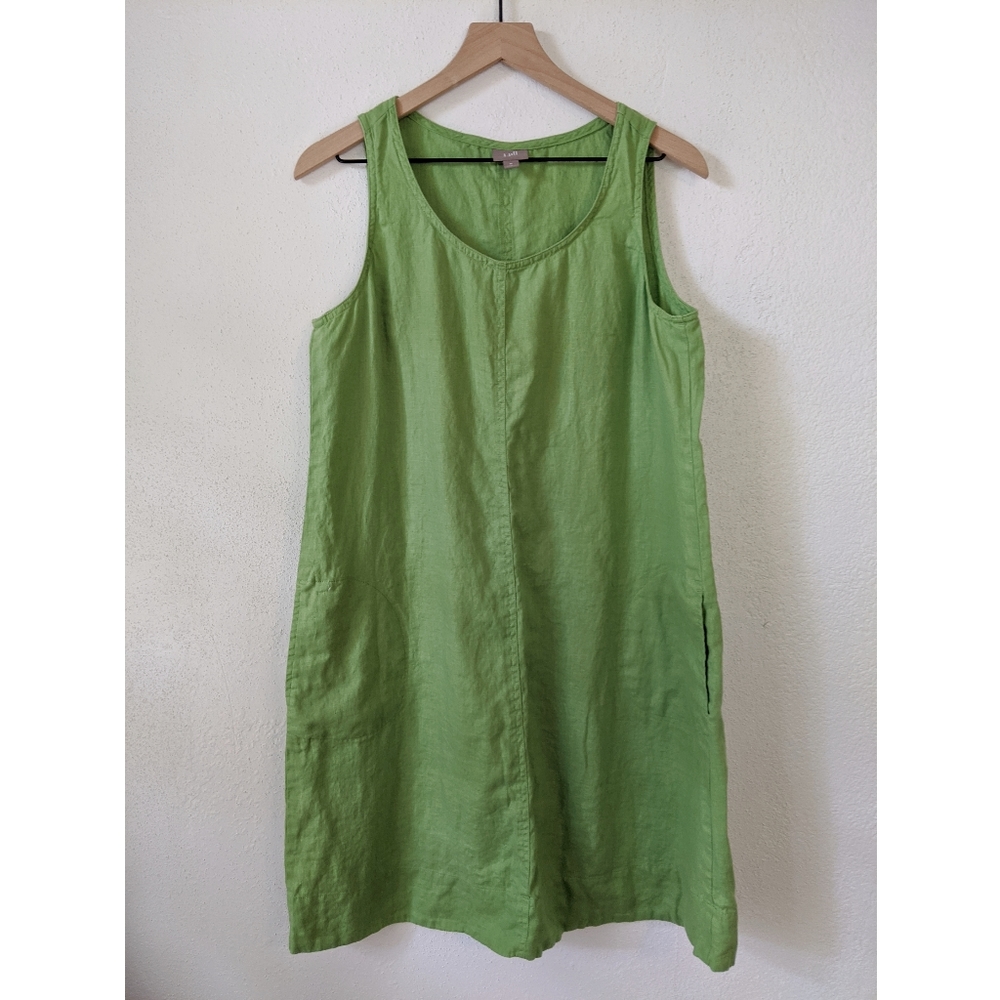 J. Jill Pure Linen Smock Tank Dress